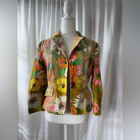 Vintage miss sixty floral print jacket. Size M - Picture 5 of 11